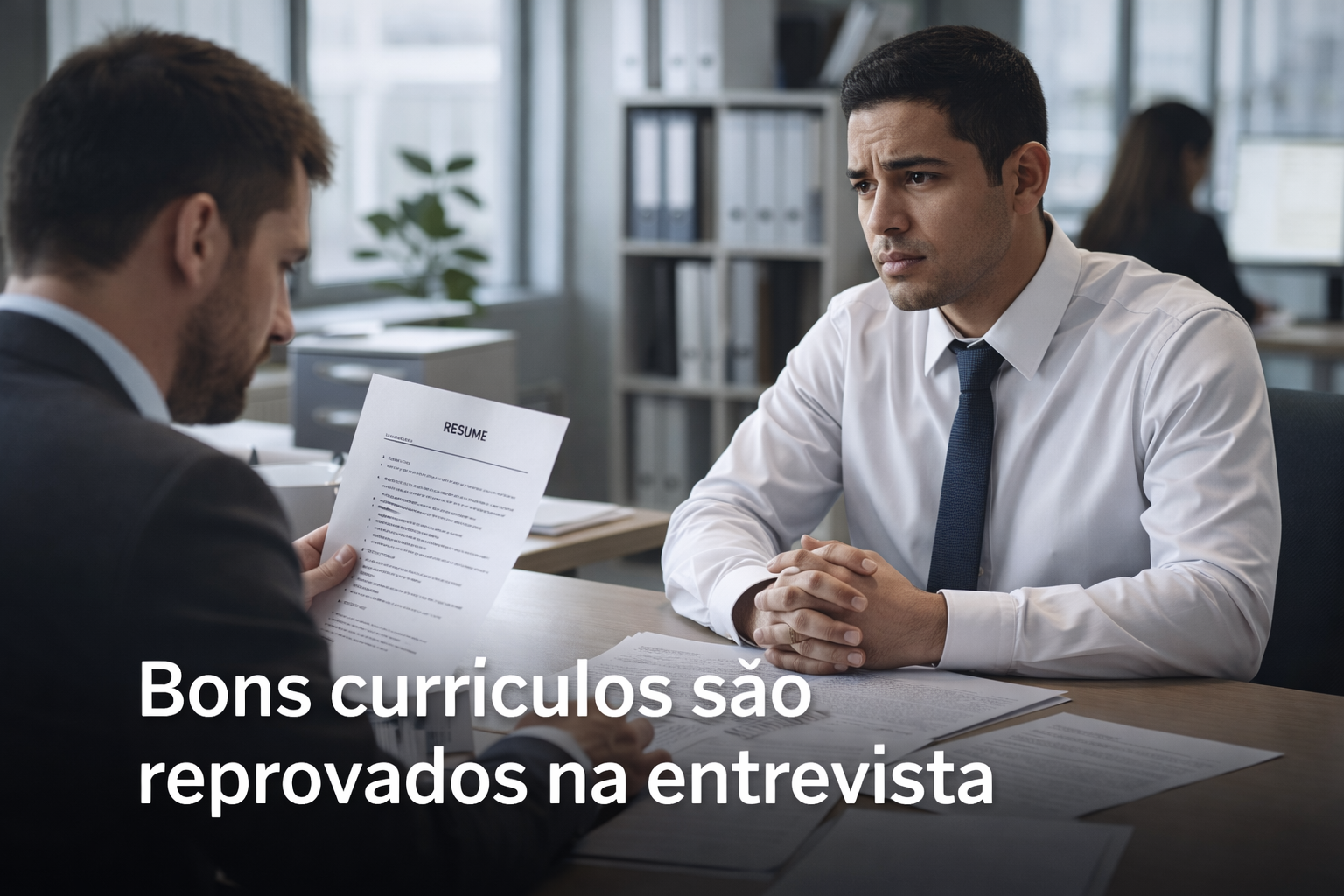 Simulação de entrevista de emprego com inteligência artificial em ambiente profissional
